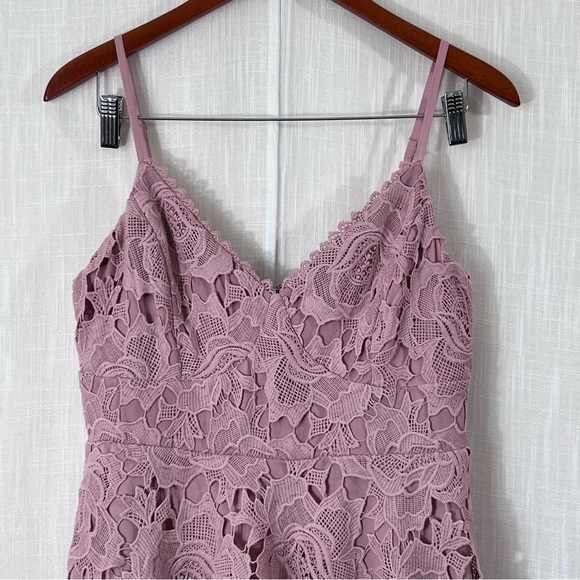 Lulu’s NWT Nora Lee Dusty Rose Sleeveless Lace Midi Dress Size L - Picture 5 of 16